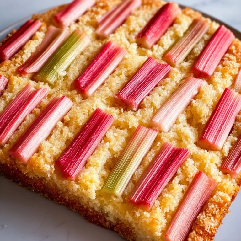 Rhubarb Cornmeal Cake Recipe