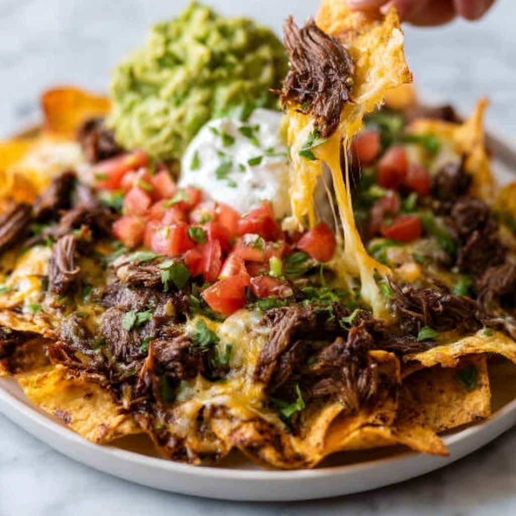 Skillet Steak Fajita Nachos Recipe - Recipe Image