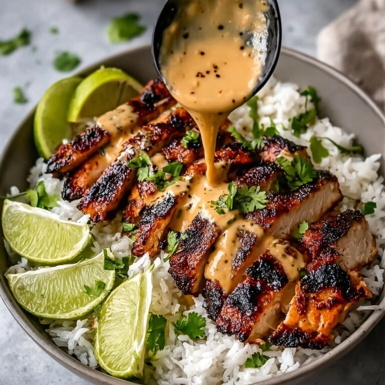 Sweet Chili Chicken Bowl with Coconut Lime Drizzle Recipe