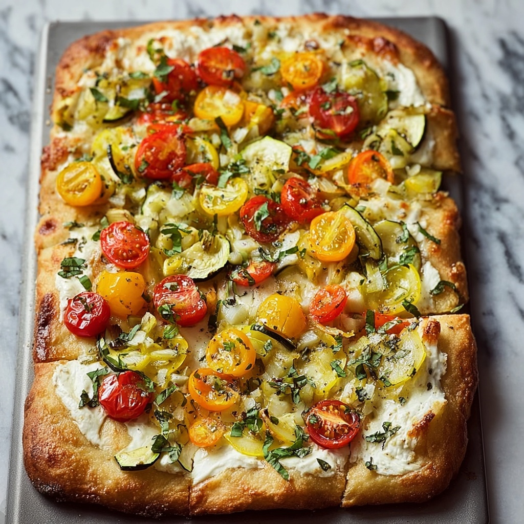 Vegetable Cream Cheese Crescent Pizza Recipe - Recipe Image