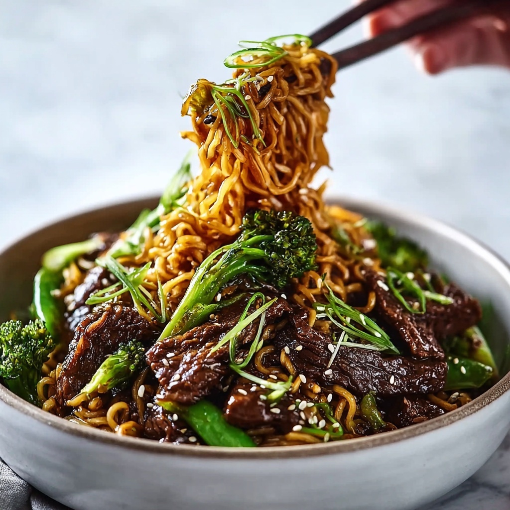 Sticky Beef Noodles Recipe - Recipe Image