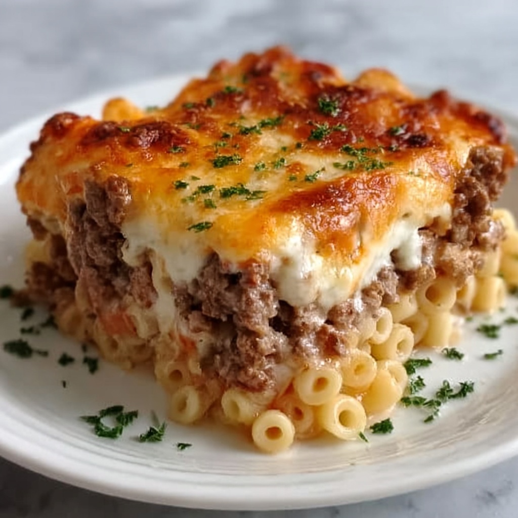 Cheesy Loaded Beef Meatloaf Casserole Recipe - Recipe Image