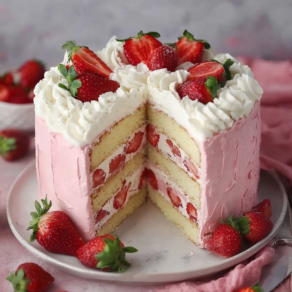 Best Strawberry Cake Ever Recipe - Recipe Image