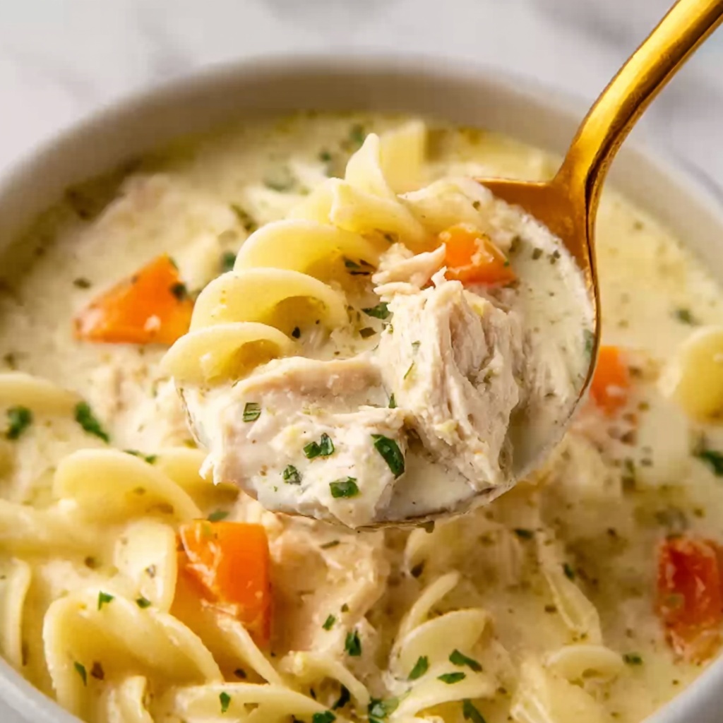Creamy Chicken Noodle Soup Recipe - Recipe Image
