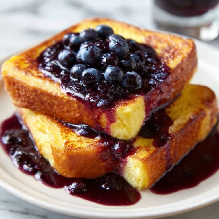 Blueberry Stuffed French Toast with Cream Cheese and Maple Syrup Recipe