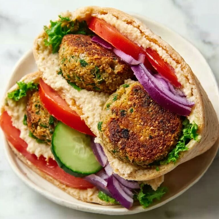 Falafel Wrap with Hummus, Tahini, and Fresh Vegetables Recipe