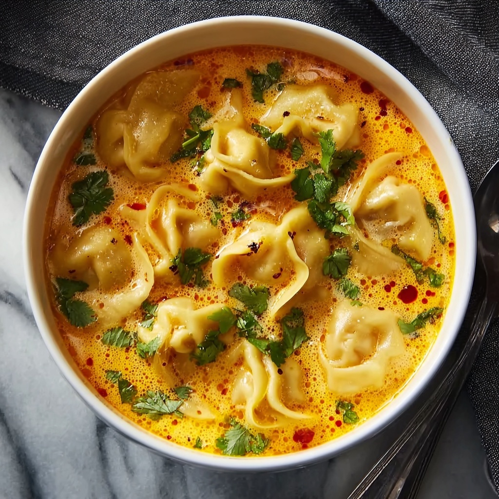 Thai Coconut Curry Dumpling Soup Recipe - Recipe Image