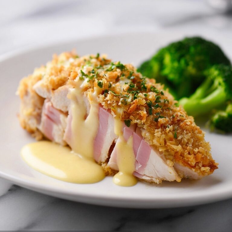Easy Chicken Cordon Bleu with Parmesan-Dijon Cream Sauce Recipe