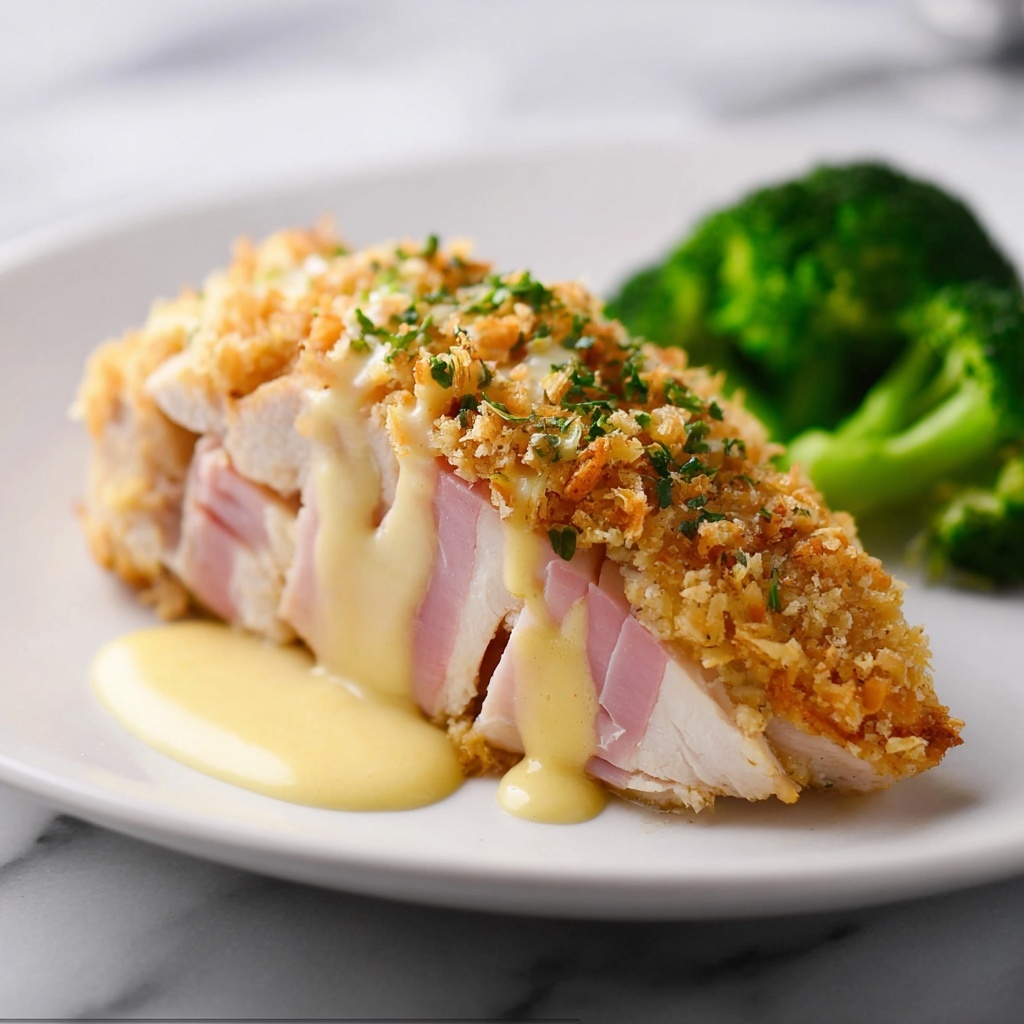 Easy Chicken Cordon Bleu with Parmesan-Dijon Cream Sauce Recipe - Recipe Image