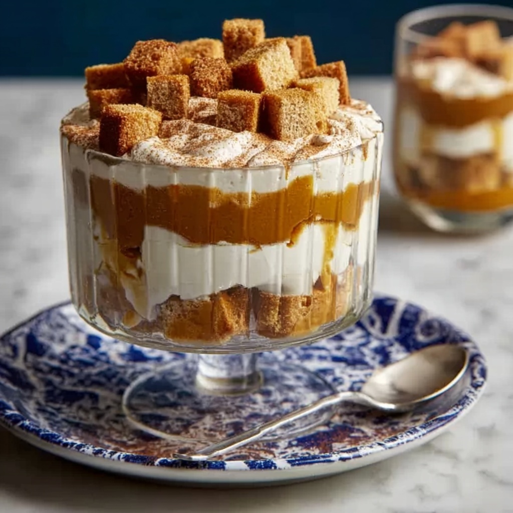 Pumpkin Spice Trifle with Toffee and Whipped Cream Recipe - Recipe Image
