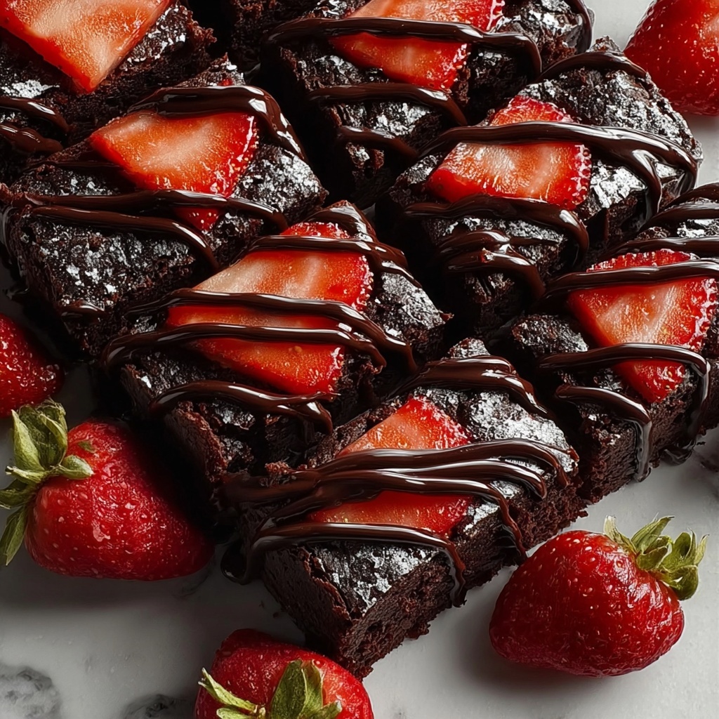 Chocolate-Covered Strawberry Brownies Recipe - Recipe Image