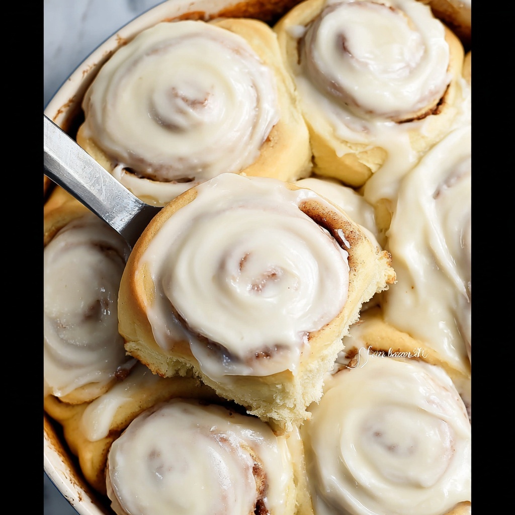 Homemade Cinnamon Rolls with Maple Cream Cheese Frosting Recipe - Recipe Image