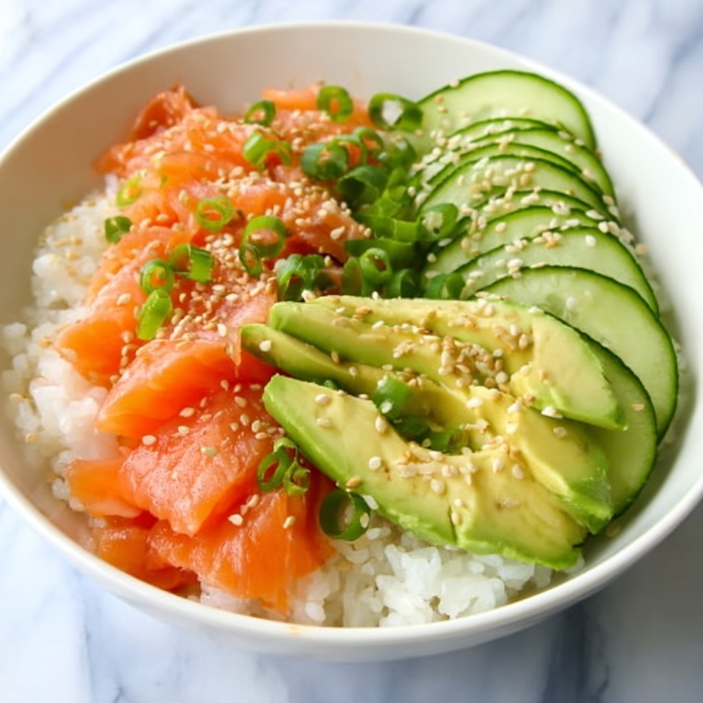 Salmon Bowls with Avocado & Cucumber Recipe - Recipe Image