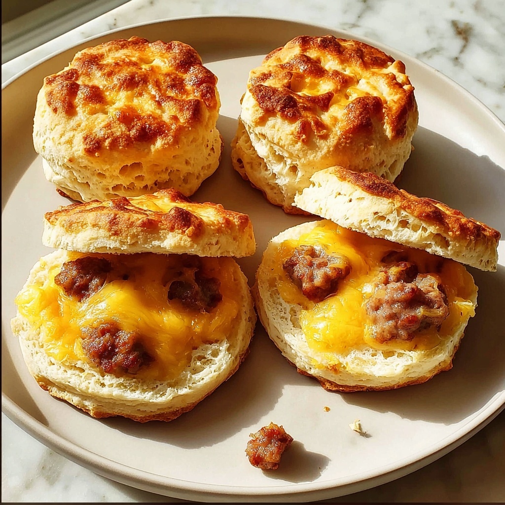 Mini Sausage Cheese Biscuits Recipe - Recipe Image