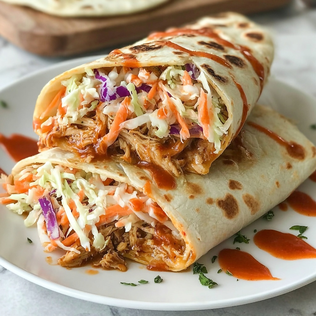 BBQ Chicken Coleslaw Wraps Recipe - Recipe Image