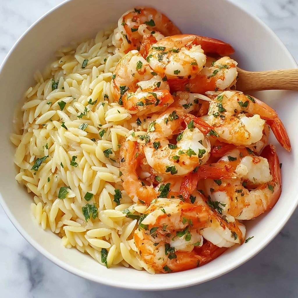 Shrimp Orzo Lemon Garlic Recipe - Recipe Image