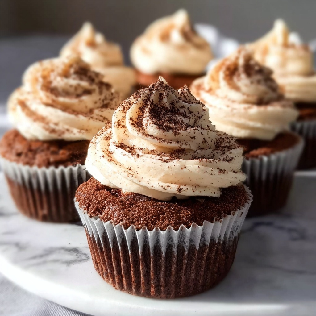 Tiramisu Cupcakes with Coffee and Mascarpone Cream Recipe - Recipe Image