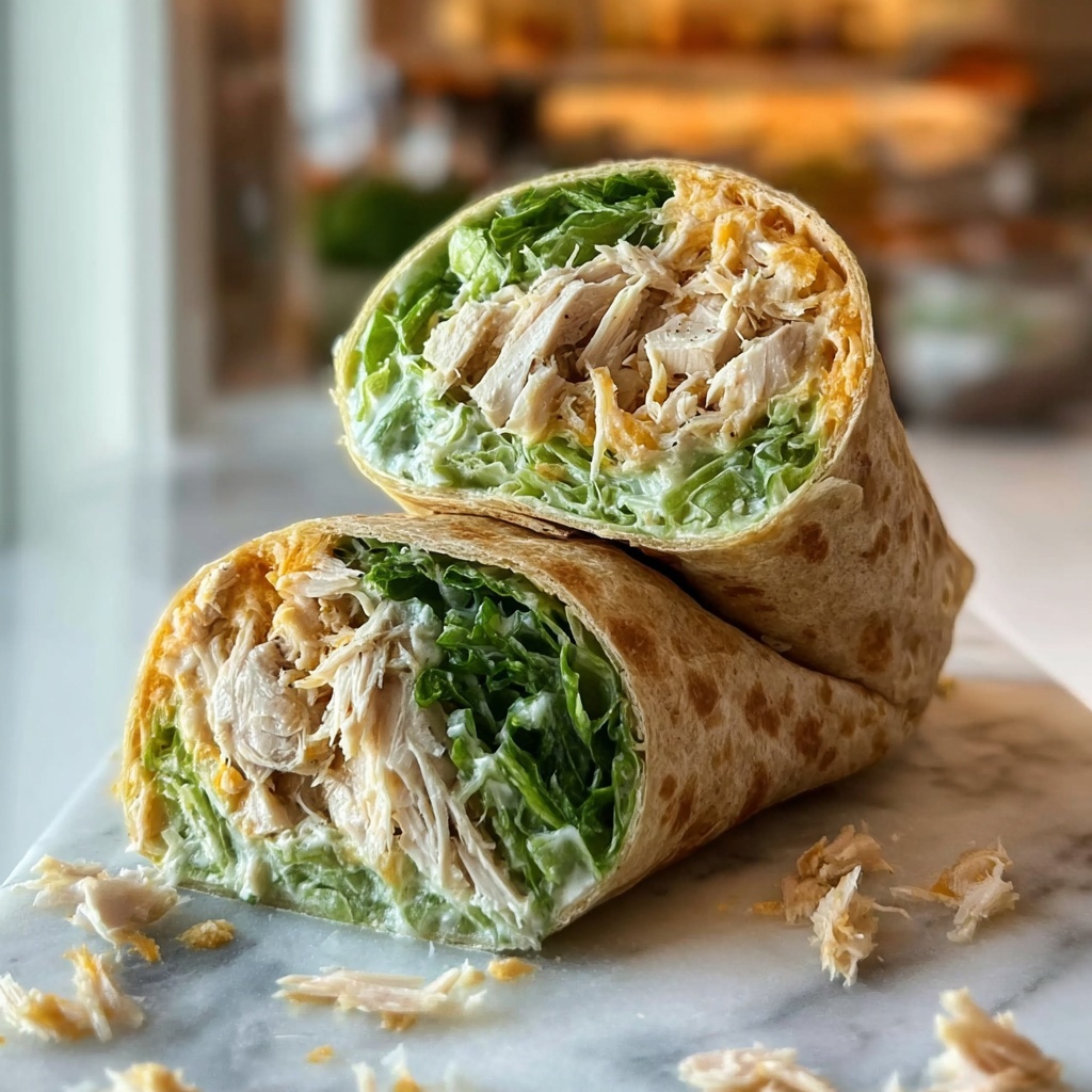 Caesar Chicken Salad Lunch Wraps: A Savory 15-Minute Meal Recipe - Recipe Image
