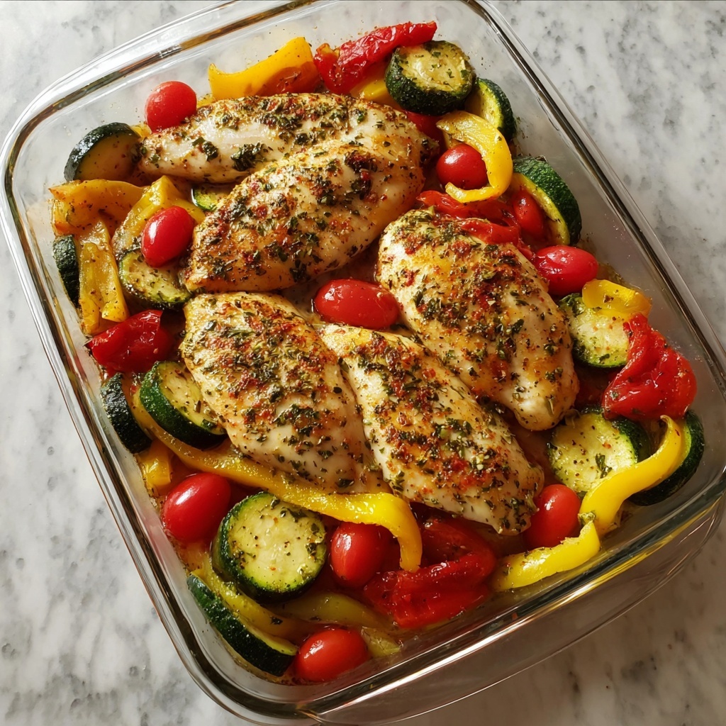 Colorful Grilled Chicken with Roasted Vegetables Recipe - Recipe Image