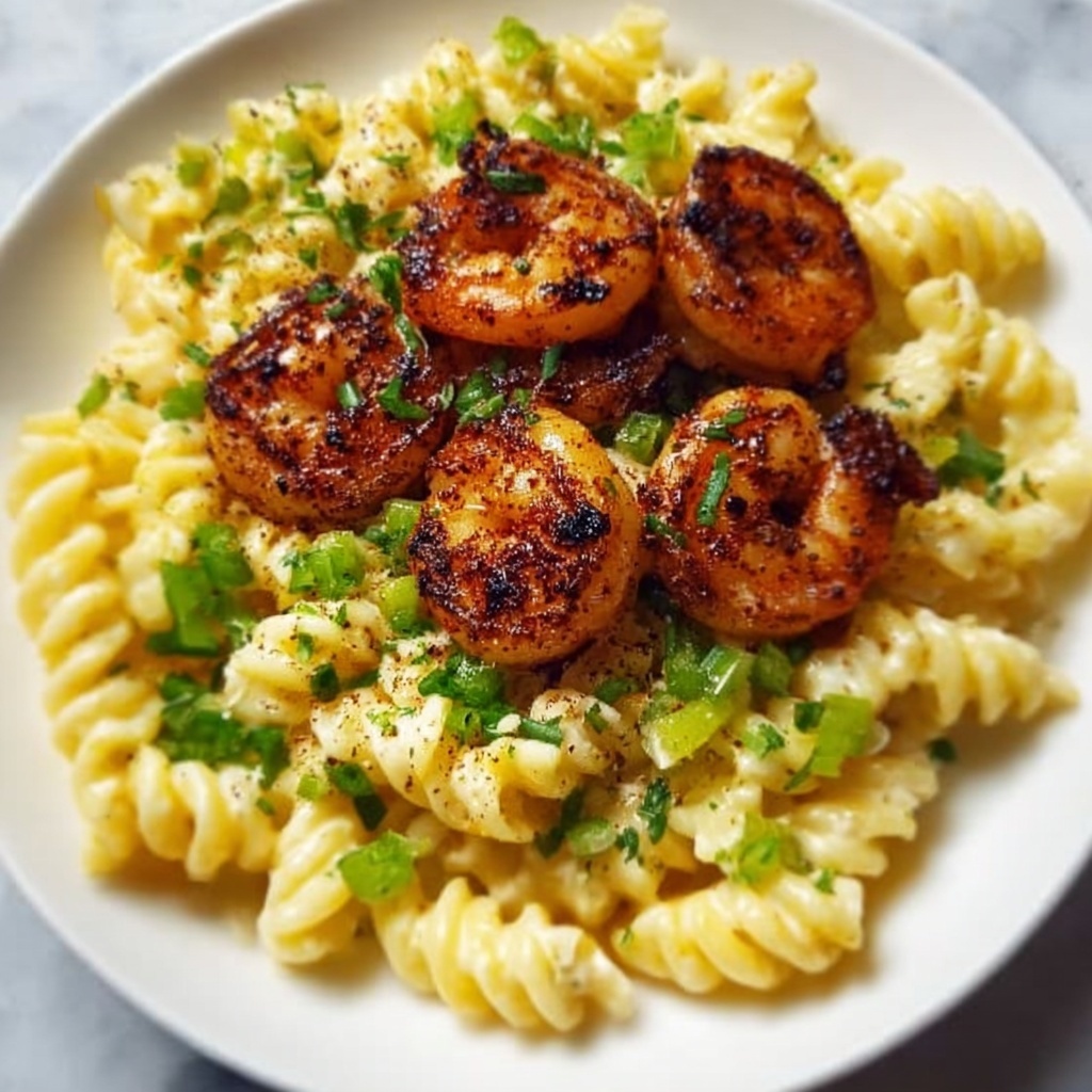 Blackened Shrimp Cavatappi with Cajun Cream Sauce Recipe - Recipe Image