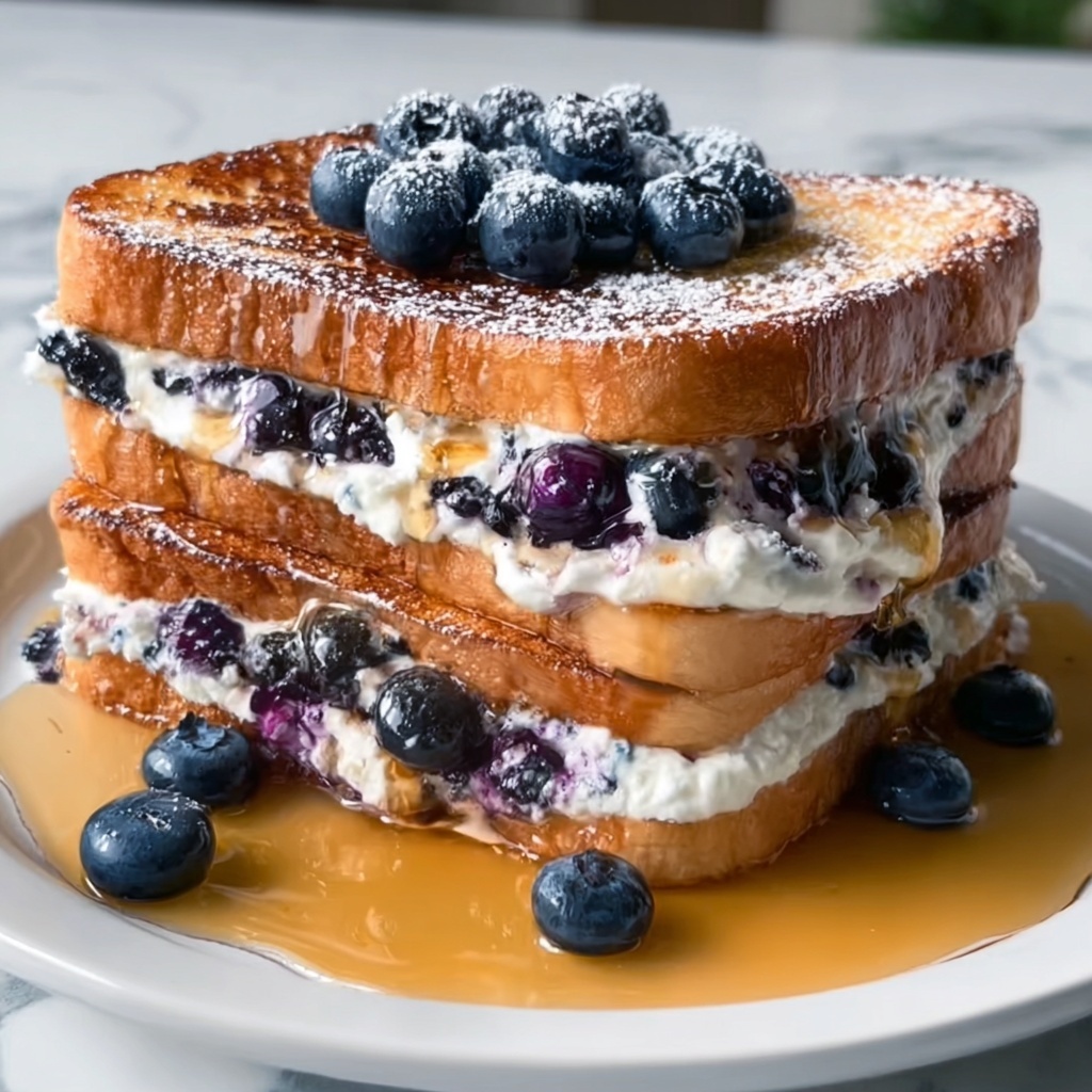 Blueberry Cream Cheese French Toast Casserole Recipe - Recipe Image