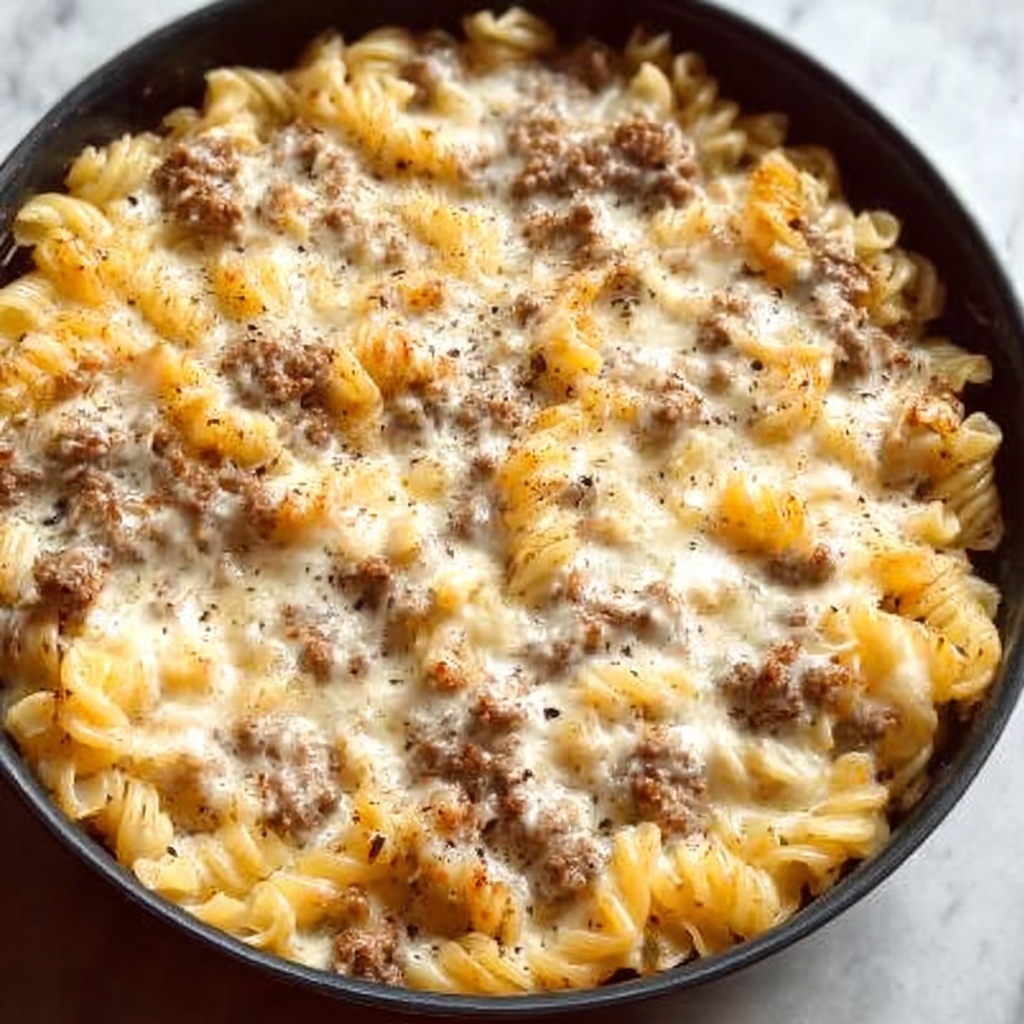 Creamy Slow Cooker Beef Pasta Recipe - Recipe Image