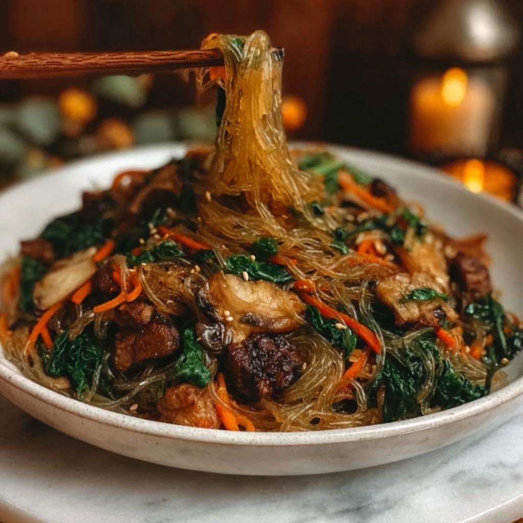 Korean Japchae Noodles Recipe - Recipe Image