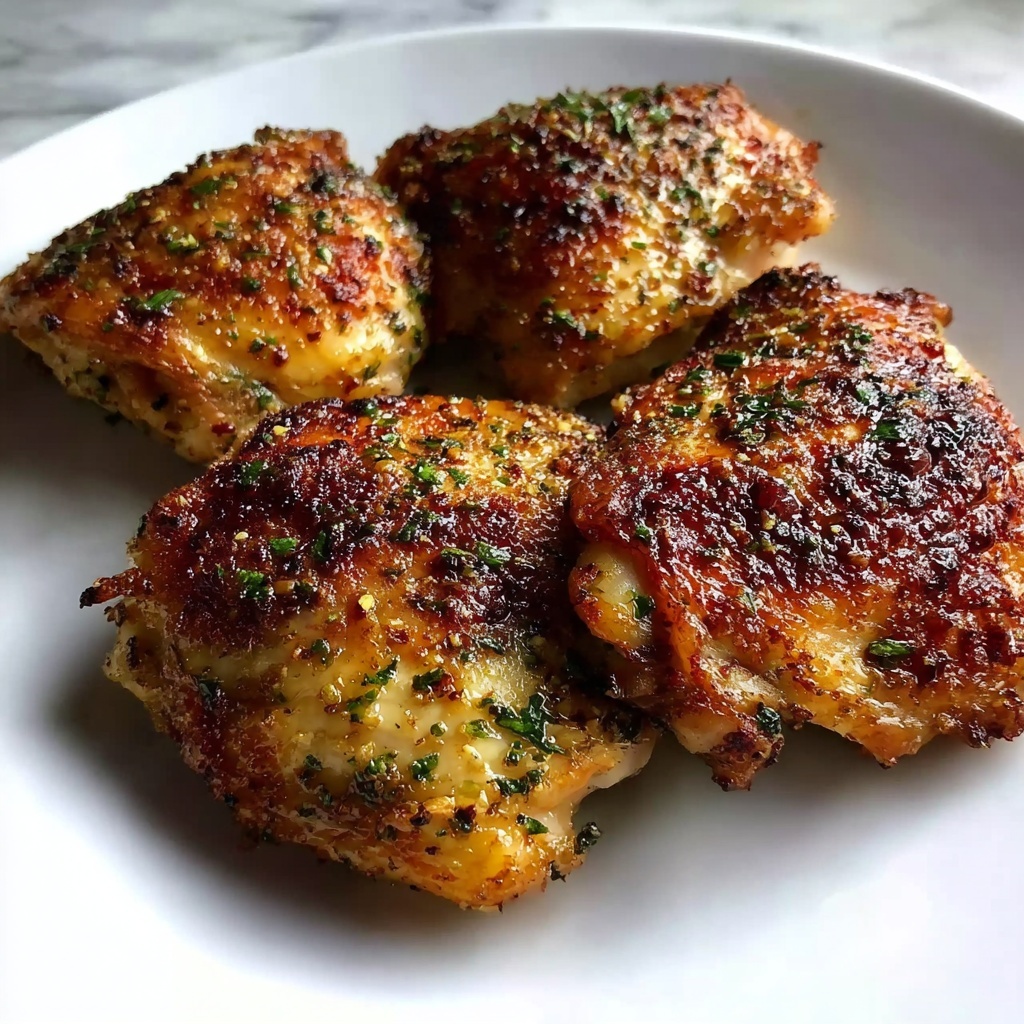 Oven Baked Chicken Thighs: 5 Steps to Comforting Perfection Recipe - Recipe Image