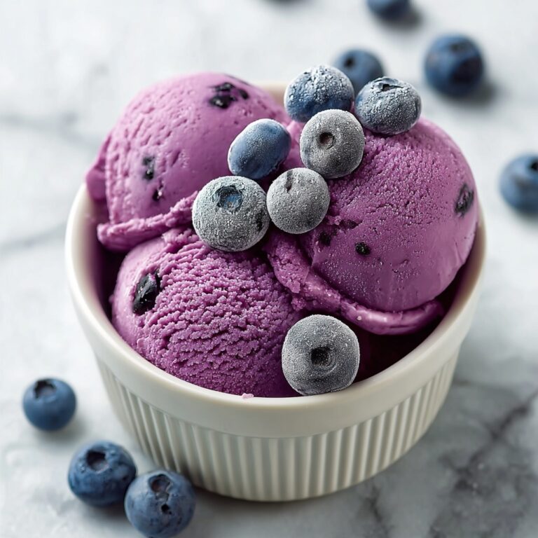 Creamy Blueberry Frozen Yogurt Recipe