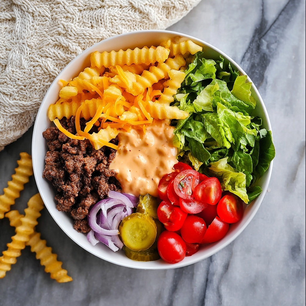 Cheeseburger Bowls with Copycat Big Mac Sauce Recipe - Recipe Image