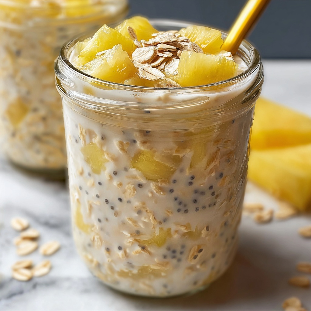 Pineapple Upside-Down Overnight Oats Recipe - Recipe Image