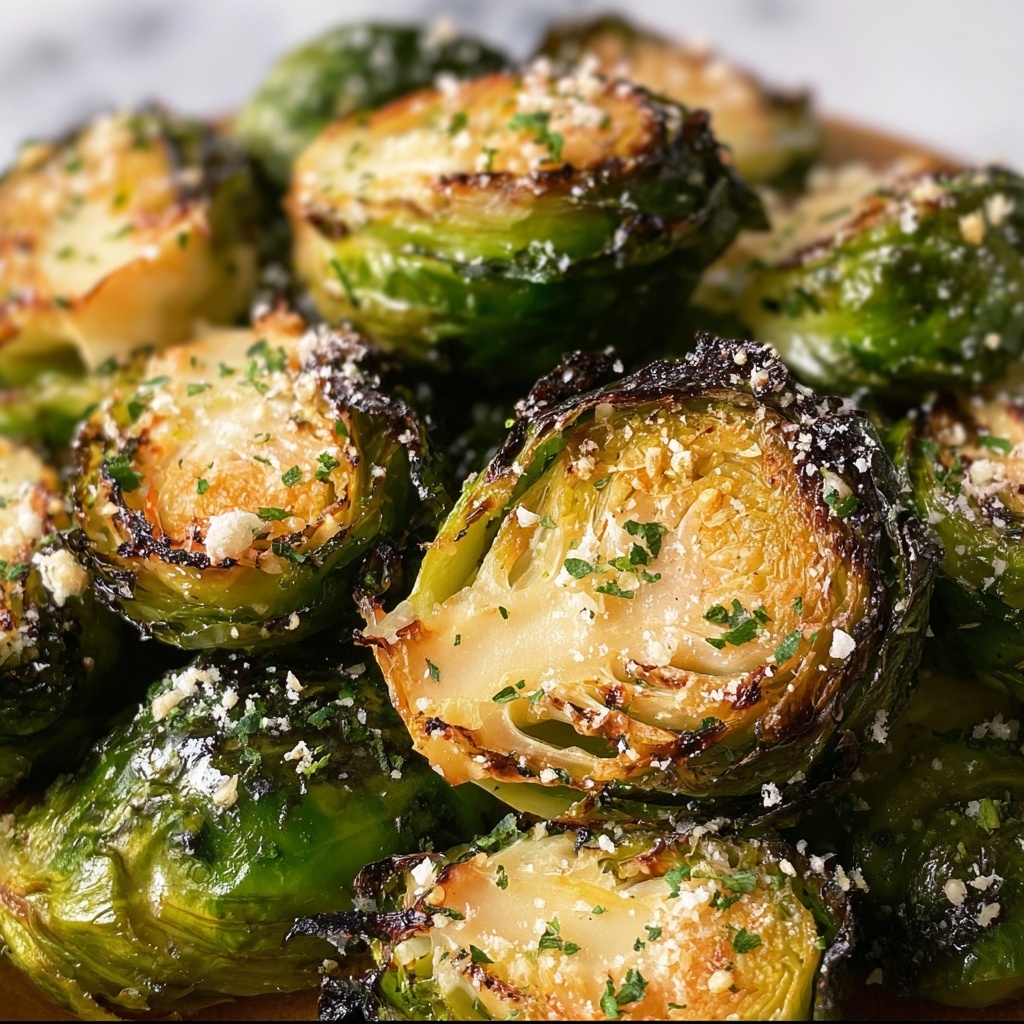 Garlic Parmesan Roasted Brussels Sprouts Recipe - Recipe Image