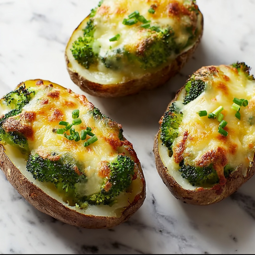 Broccoli and Cheddar Twice Baked Potatoes Recipe - Recipe Image