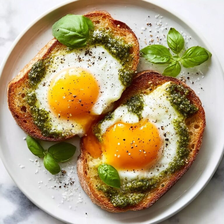 Pesto Eggs on Sourdough with Herbed Goat Cheese Recipe
