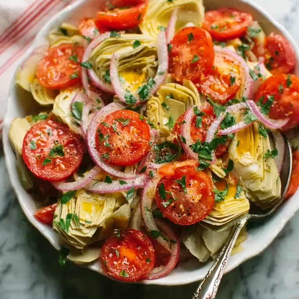 Tuscan Artichoke Tomato Salad Recipe - Recipe Image