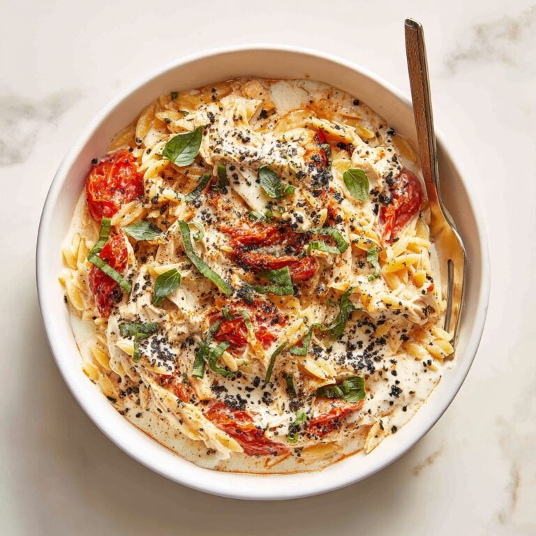 Slow Cooker Creamy Tuscan Chicken Orzo Recipe