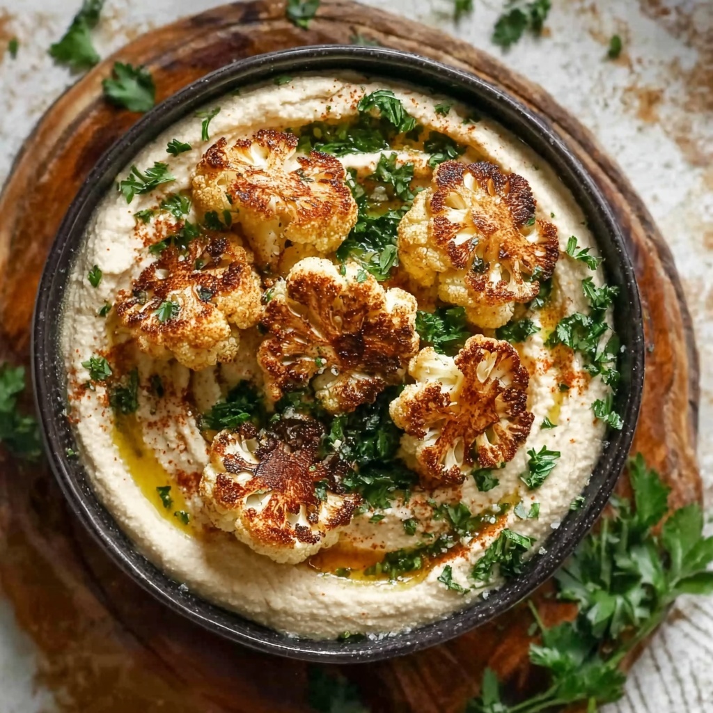 Crispy Roasted Cauliflower Hummus Recipe - Recipe Image