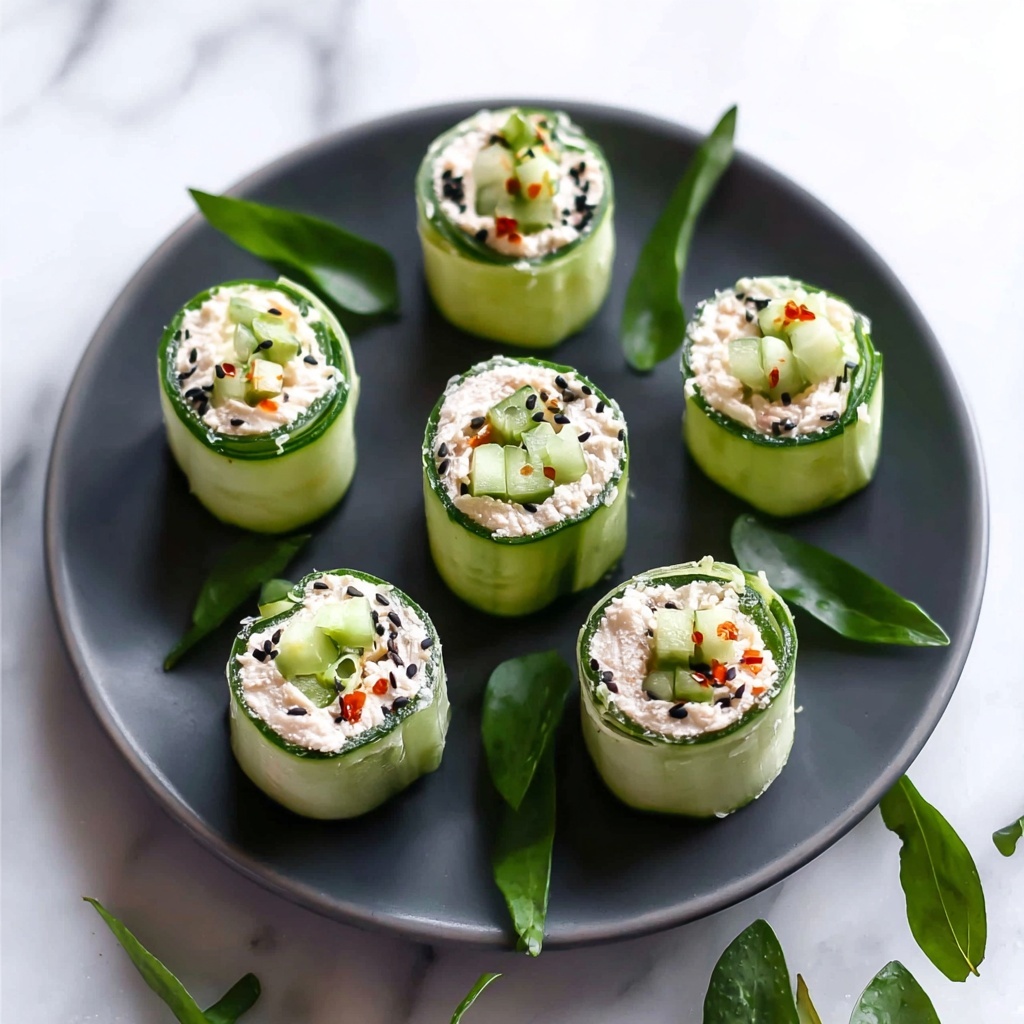Delicious Chicken Salad Cucumber Roll-Ups for a Fresh Lunch Recipe - Recipe Image