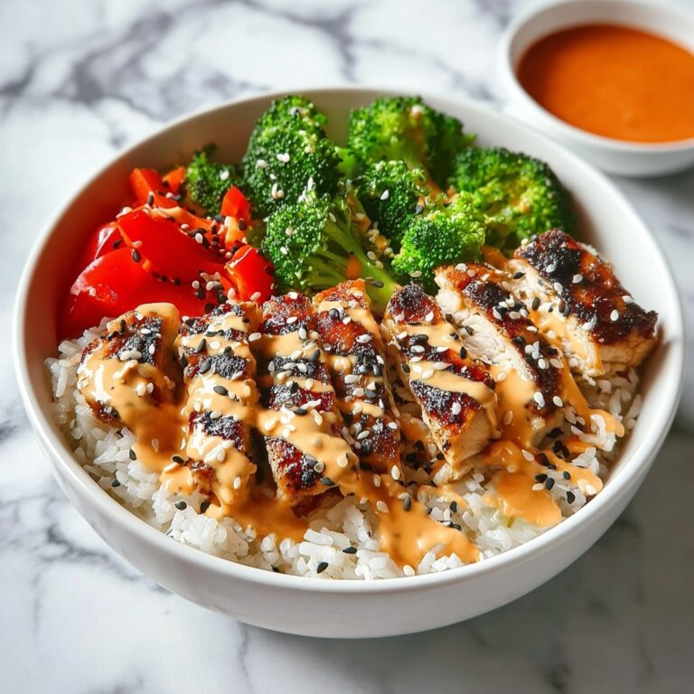 Sticky Chicken Rice Bowls with Sesame and Fresh Vegetables Recipe