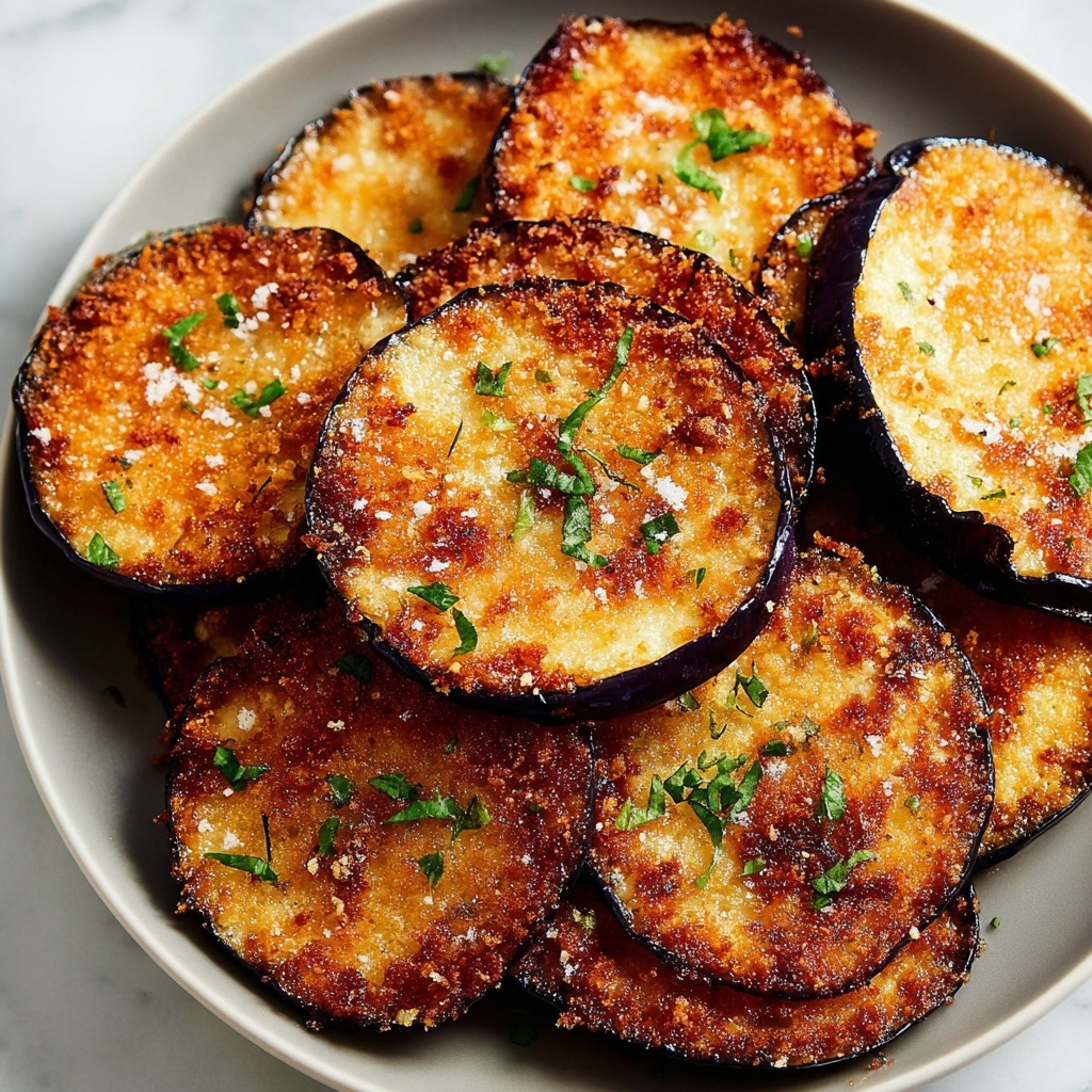 Crispy Parmesan Italian Seasoned Air Fryer Eggplant Recipe - Recipe Image