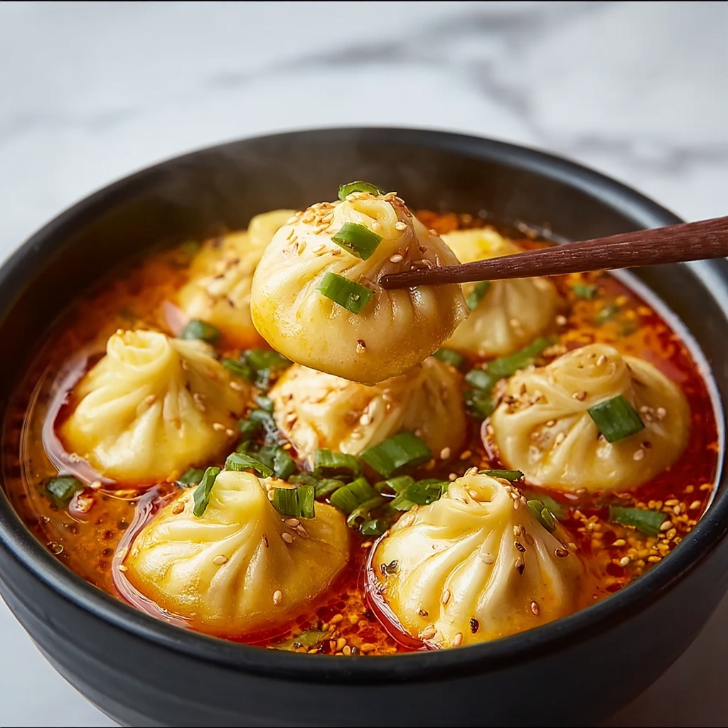Soup Dumplings in Creamy Gochujang Sauce Recipe - Recipe Image