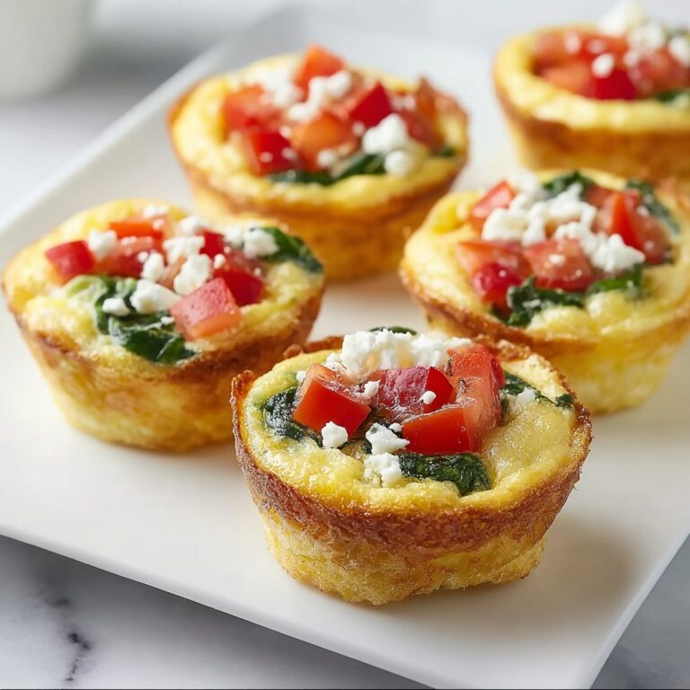 Egg White Bites with Bell Pepper, Spinach, and Feta Recipe