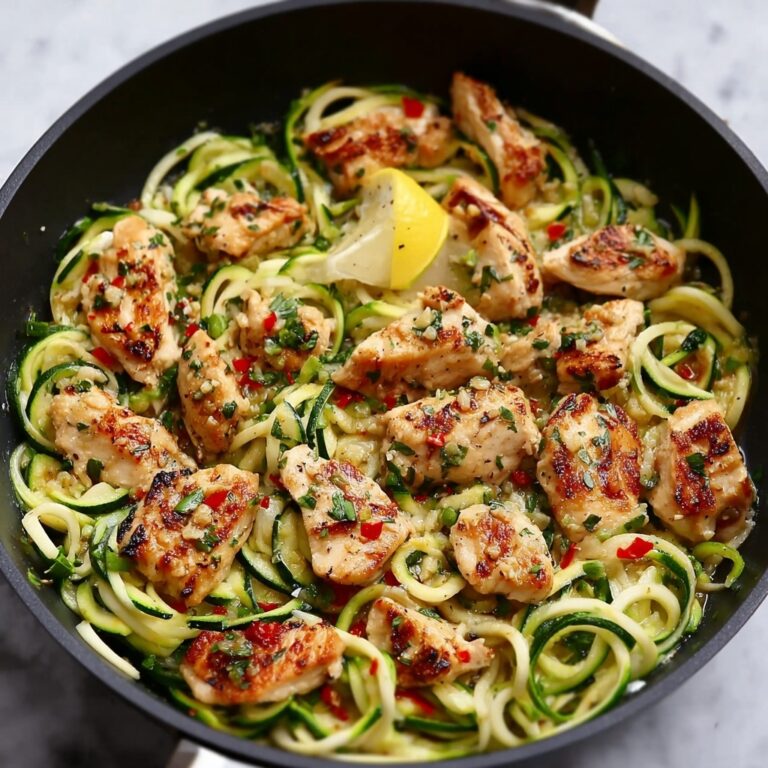 Lemon Garlic Chicken Zoodles Recipe