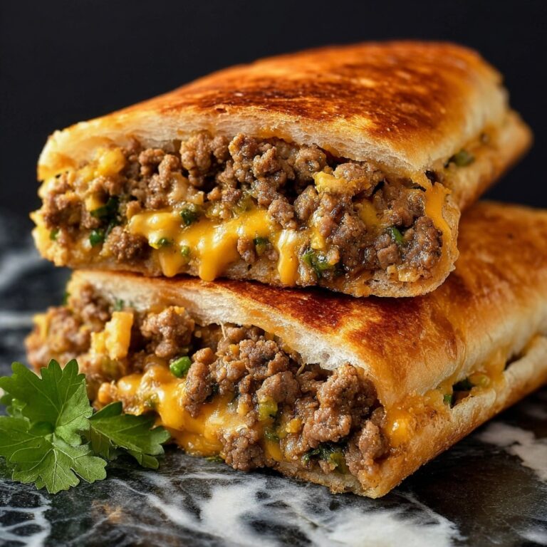 Stuffed French Bread with Ground Beef and Cheddar Recipe