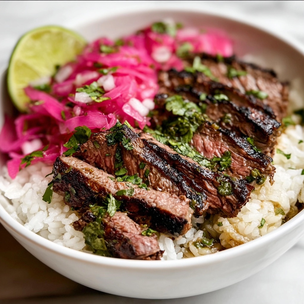 Skirt Steak Rice Bowls with Chimichurri Sauce Recipe - Recipe Image