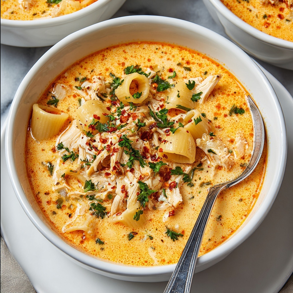 Creamy Cajun Chicken Pasta Soup Recipe - Recipe Image