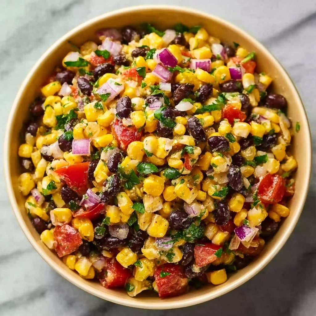 Refreshing Black Bean Corn Salad Recipe - Recipe Image