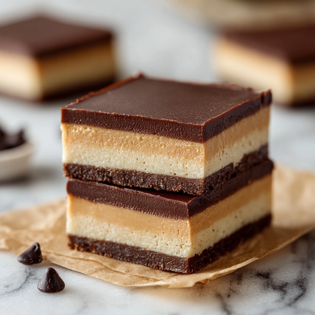 No-Bake Peanut Butter Buckeye Bars Recipe - Recipe Image