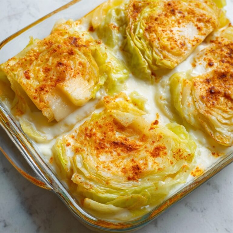 Escalloped Cabbage with Cheddar and Mozzarella Recipe