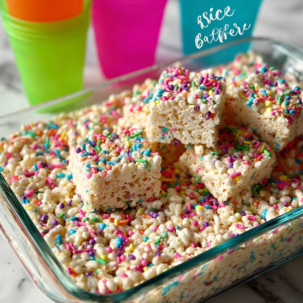 Cake Batter Rice Krispie Treats Recipe - Recipe Image